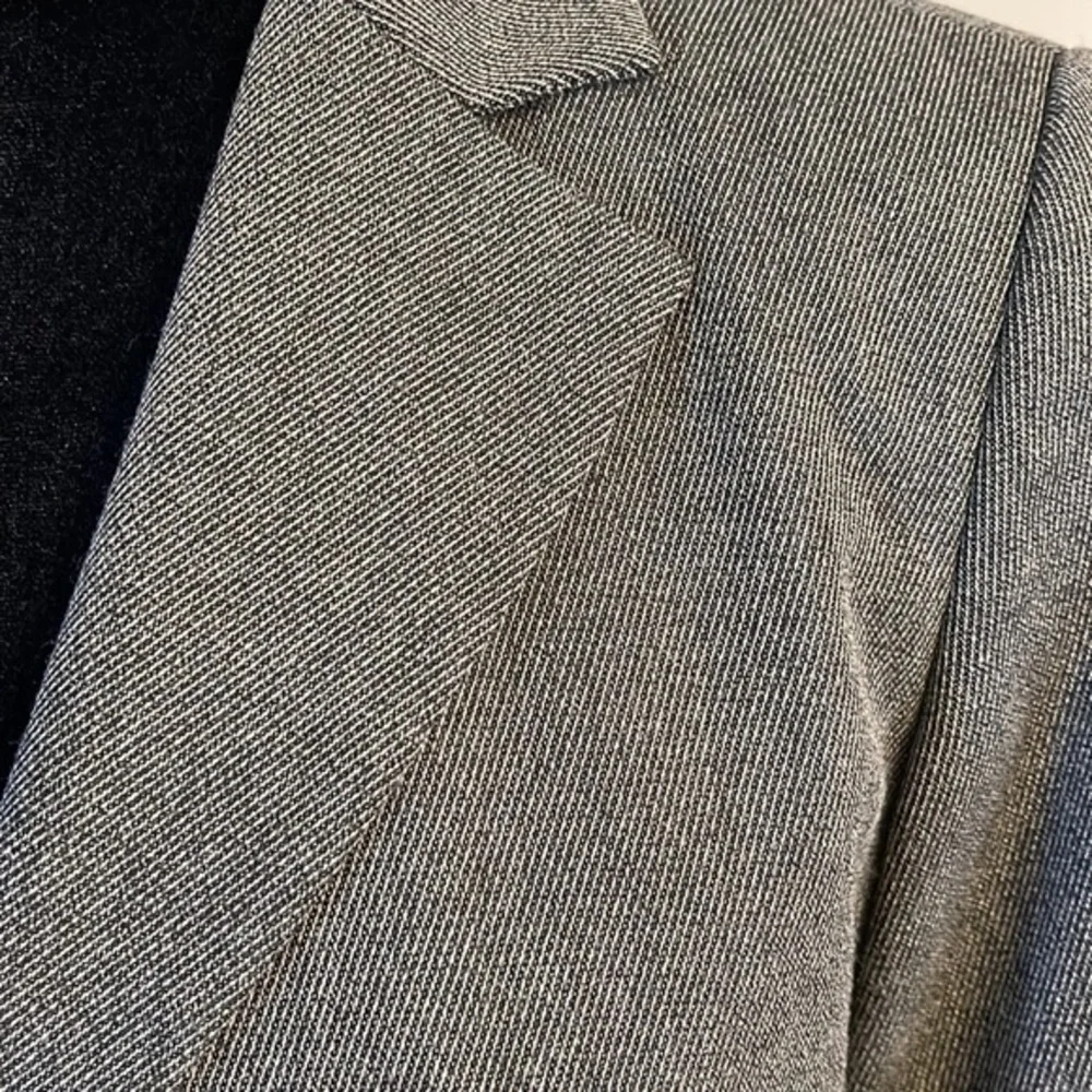 Benetton‎ Gray Wool Blend Career Jacket Blazer, Size 6P/40